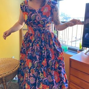ModCloth Vintage Style Tea Length Dress